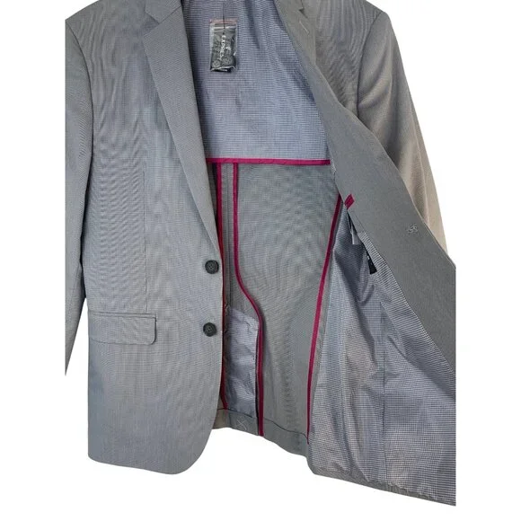 Express Slim Stretch Blazer Jacket Light Gray Slim Fit Size 36S New $228